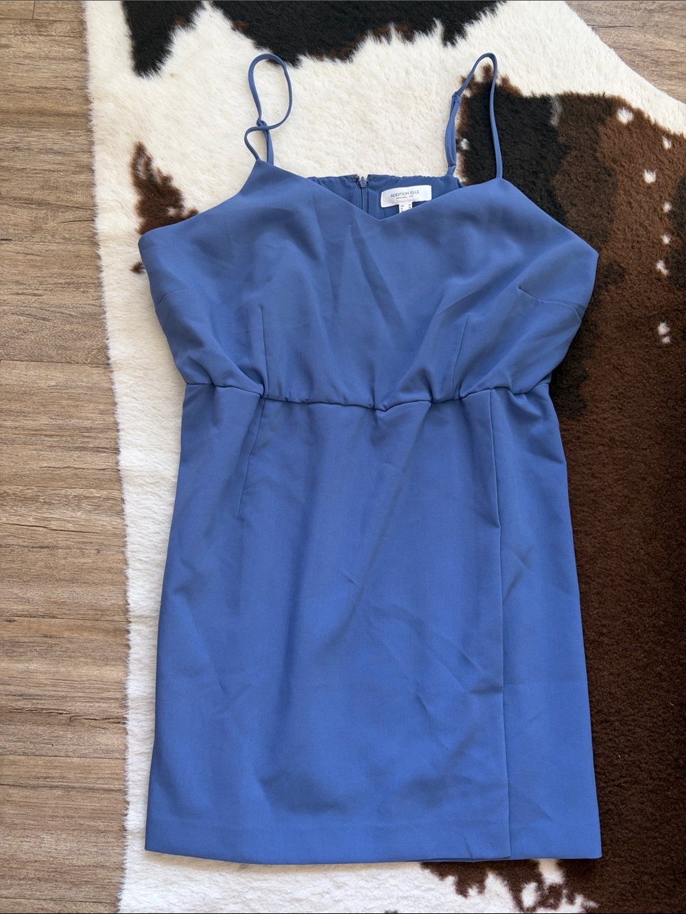 Addition Elle Periwinkle Blue Spaghetti Strap Sheath Dress